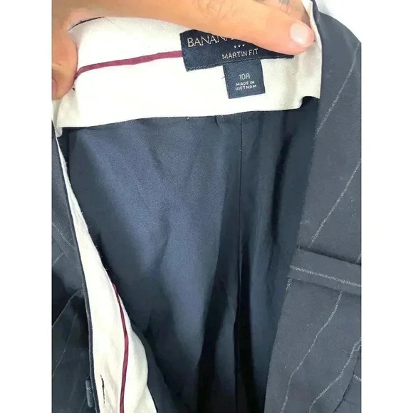 Banana Republic Pants Black Size 10R Martin Fit Career Wool Blend Lined - Picture 9 of 13